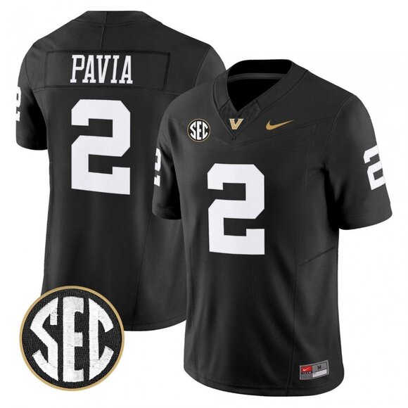 Mens Youths Kids Diego Pavia Black Vapor Stitched Jersey - Picture 1 of 2